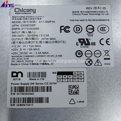 Parti della macchina ATM Wincor Nixdorf DN100/150 Fornitura di alimentazione 297W 1750303540